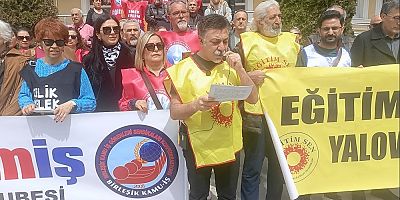 Okullarda Şiddete Hayır: Eğitim-Sen ve Eğitim İş’ten Yalova’da Güçlü Basın Açıklaması